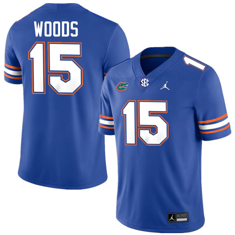 #15 Jayden Woods Gators Jersey,Florida Gators College Football Jerseys Stitched-Royal